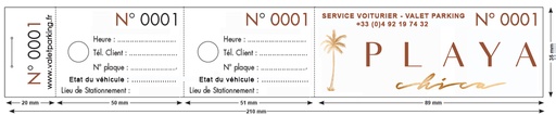 [TICKETS-5000] TICKETS PERSONNALISES POUR VOITURIER PAR 5000
